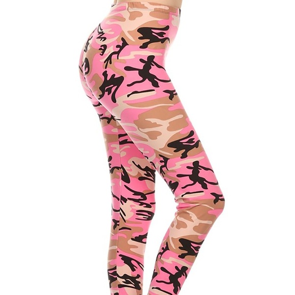 Casual super soft leggings Pink Camo - Picture 2 of 2